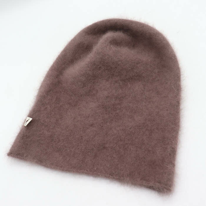 カンゴール ニットキャップ アンゴラ 帽子 ブランド 日本製 レディース ブラウン KANGOL 【中古】