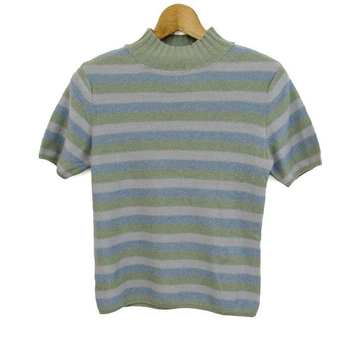 ジユウク ニット トップス 半袖 ボーダー柄 シルク カシミヤ レディース 38サイズ マルチカラー 自由区 【中古】 thumbs-up-13113529 Thumbs-up パッケージ画像