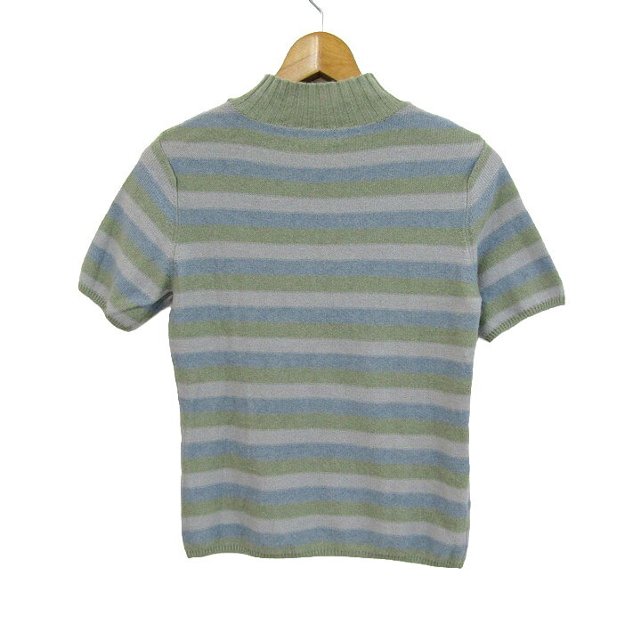 ジユウク ニット トップス 半袖 ボーダー柄 シルク カシミヤ レディース 38サイズ マルチカラー 自由区 【中古】 thumbs-up-13113529 Thumbs-up サンプル画像2