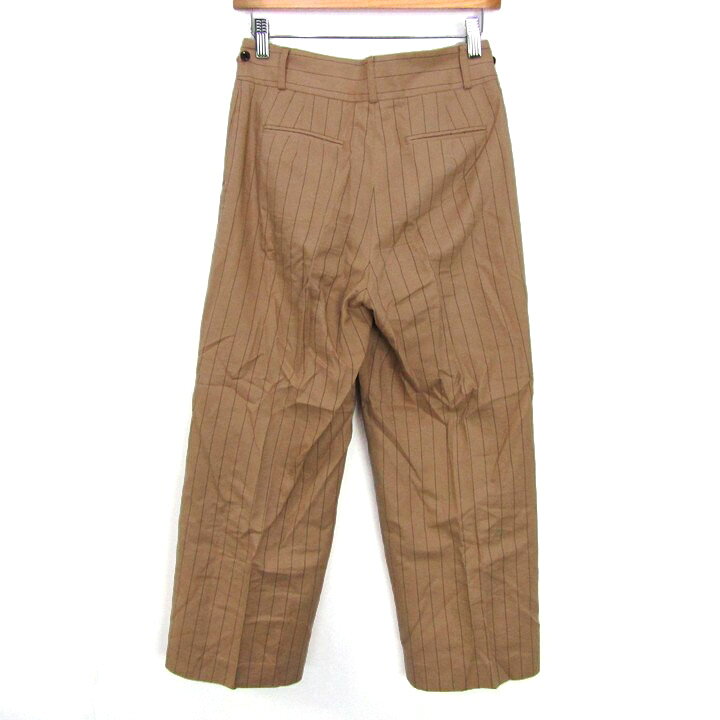 ジユウク ワイドパンツ ボトムス ストライプ柄 センタープレス レディース 32サイズ ベージュ 自由区 【中古】 thumbs-up-13113833 Thumbs-up サンプル画像2