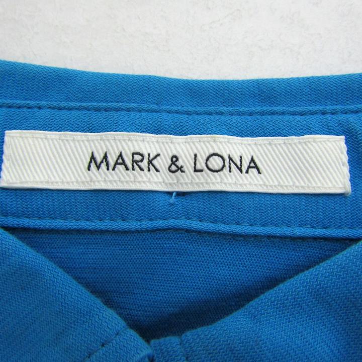 Thumbs-upのマークアンドロナ ポロシャツ トップス 半袖 ゴルフウエア 日本製 レディース Sサイズ ブルー MARK&LONA 【中古】｜アングル3