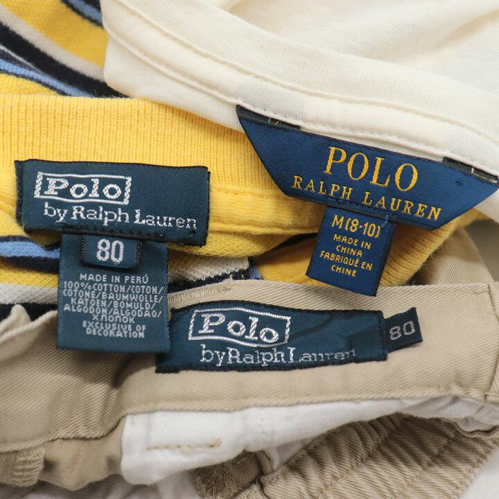 Thumbs-upのポロバイラルフローレン ポロシャツ・パンツ・Tシャツ 3点セット 80、6サイズ キッズ ベビー 男の子用 Polo by Ralph Lauren 【中古】｜アングル2