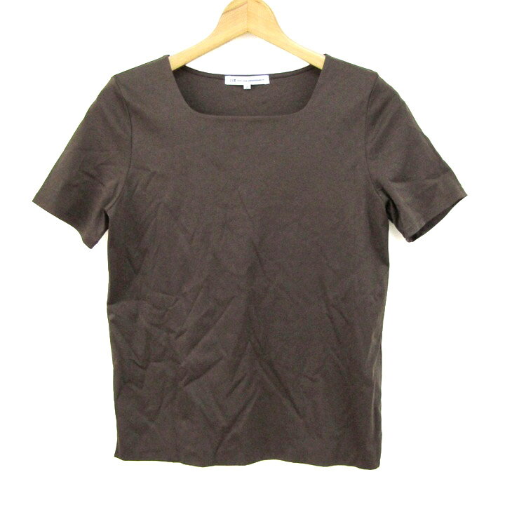 ニジュウサンク 半袖Tシャツ トップス スクエアネック コットン レディース 38サイズ ブラウン 23区 【中古】 thumbs-up-13116366 Thumbs-up パッケージ画像