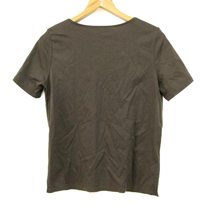 ニジュウサンク 半袖Tシャツ トップス スクエアネック コットン レディース 38サイズ ブラウン 23区 【中古】 thumbs-up-13116366 Thumbs-up サンプル画像2