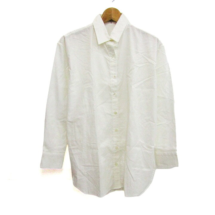 【39％OFFクーポン配布中 10/4 20:00〜10/9 01:59】ニジュウサンク 長袖シャツ トップス コットン ロング丈 レディース 40サイズ ホワイト 23区 【中古】 thumbs-up-13117243 Thumbs-up パッケージ画像