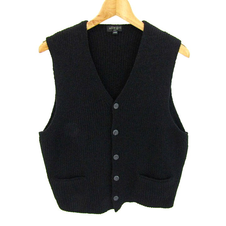 【状態追記】 --- 【付属品】 なし / 商品サイズ (こちらのサイズ表記は平置き採寸のサイズです。) 表記サイズ肩幅着丈身幅 L約37cm約59cm約52cm サイズガイドはこちら /商品詳細 ブランド名 allegriアレグリ 特徴 --- 素材 素材タグを撮影しておりますので、ご確認下さいませ。 色 ブラック 性別タイプ メンズ 生産国 --- 商品番号 rs53830 類似商品