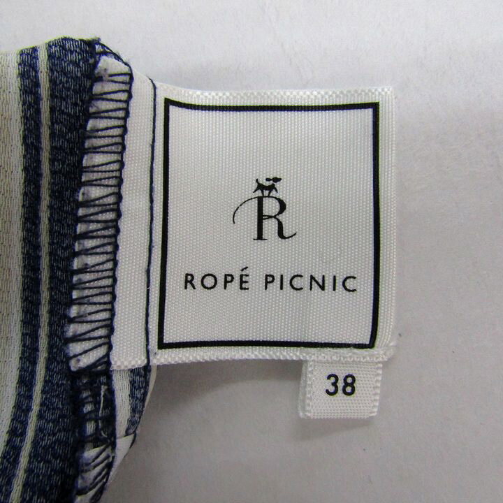 ロペピクニック 長袖シャツ トップス ストライプ柄 キーネック レディース 38サイズ ネイビー×ベージュ ROPE PICNIC 【中古】 thumbs-up-13121873 Thumbs-up サンプル画像3