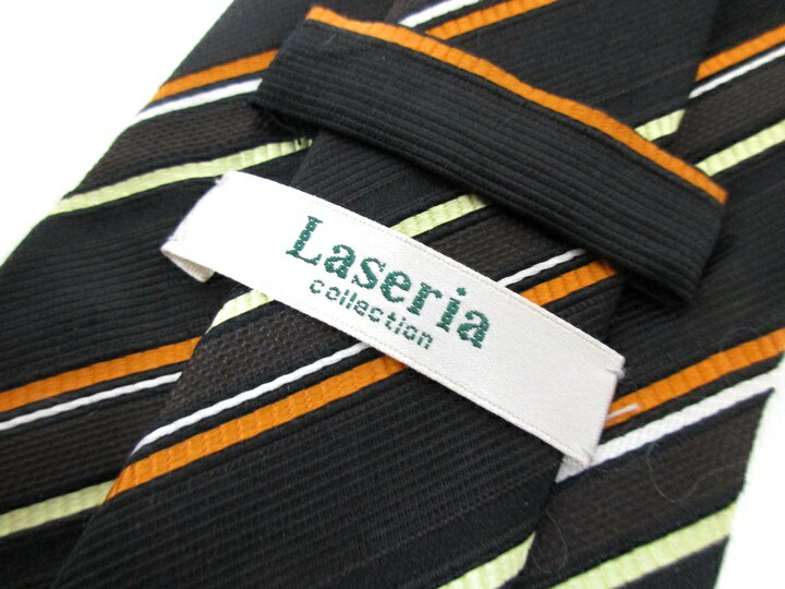 ブランド ネクタイ 【中古】Laseria ラセリア ストライプ 良品 メンズ プレゼント 【,r40623,】