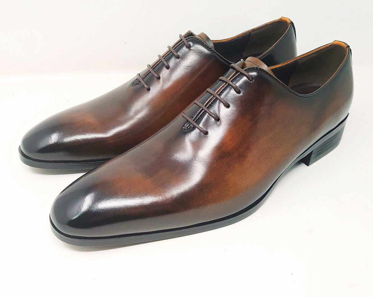 Christian Carano YN-11 日本製 本革 ビジネスシューズ プレーントゥ メンズ ドレスシューズ ホールカット 内羽根 3E 撥水 クリスチャ...