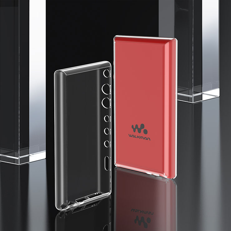 SONY walkman NW-A100 シリーズ NW-A100TPS NW-A105 NW-A105HN NW-A106 NW-A107 対応 ソフトケース カバー TPU クリア ケース 透明 無地 シンプル ドット加工