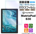 【ブルーライトカット】 VANKYO MatrixPad S30 10.1インチ ガラスフィルム 強化ガラス 液晶保護 飛散防止 指紋防止 硬度9H 2.5Dラウンドエッジ加工 タブレット ヴァンキョウ マトリックスパッド エスサンジュウ バンキョー 保護フィルム 保護シート