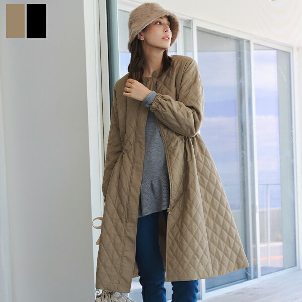 中綿キルティングコート レディース コート キルティング 中綿 アウター きれいめ シンプル ベーシック 秋 冬 体型カバー シワになりにくい 30代 40代 50代 ティアクラッセのサムネイル