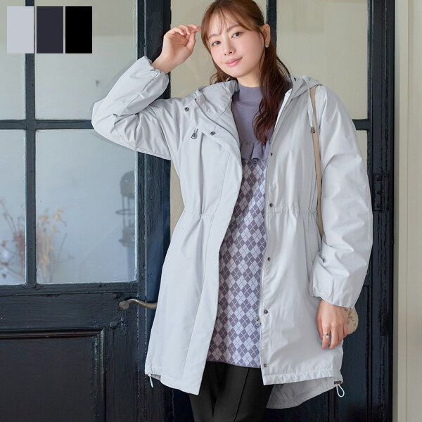 ウォーマル中綿フーデッドコート レディース アウター 中綿 ダウン コート ファッション 服 長袖 中間アウター マウンテンパーカー モッズコート フーデッド ...