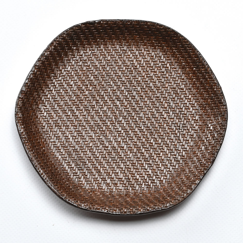 籐編六角茶托