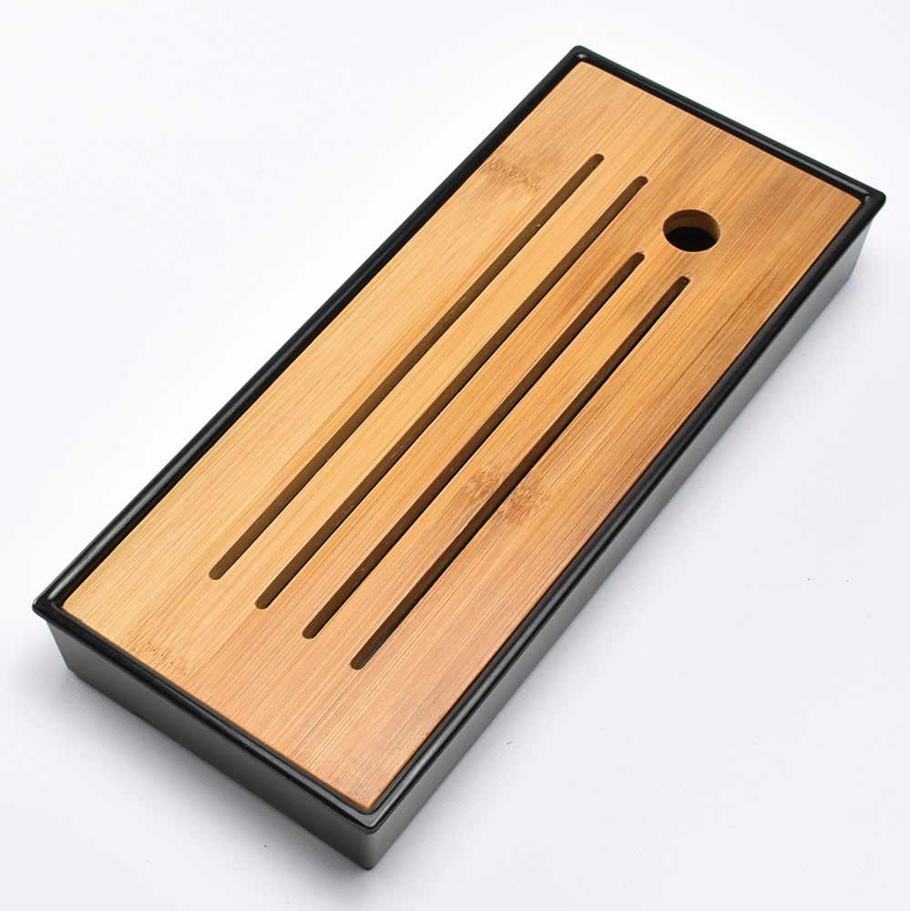 天梯小茶盤（黒）【キズなど】　長27.5×幅12×高3.5cm