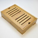 中国茶器・竹茶盤(貯水式・小盛水・淡款)【キズなど】