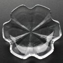 玻璃茶托(六辺花) 径90×高18mm ガラスの茶托