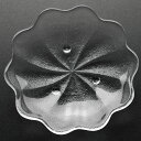 玻璃茶托(蓮葉) 径100×高19mm ガラスの茶托