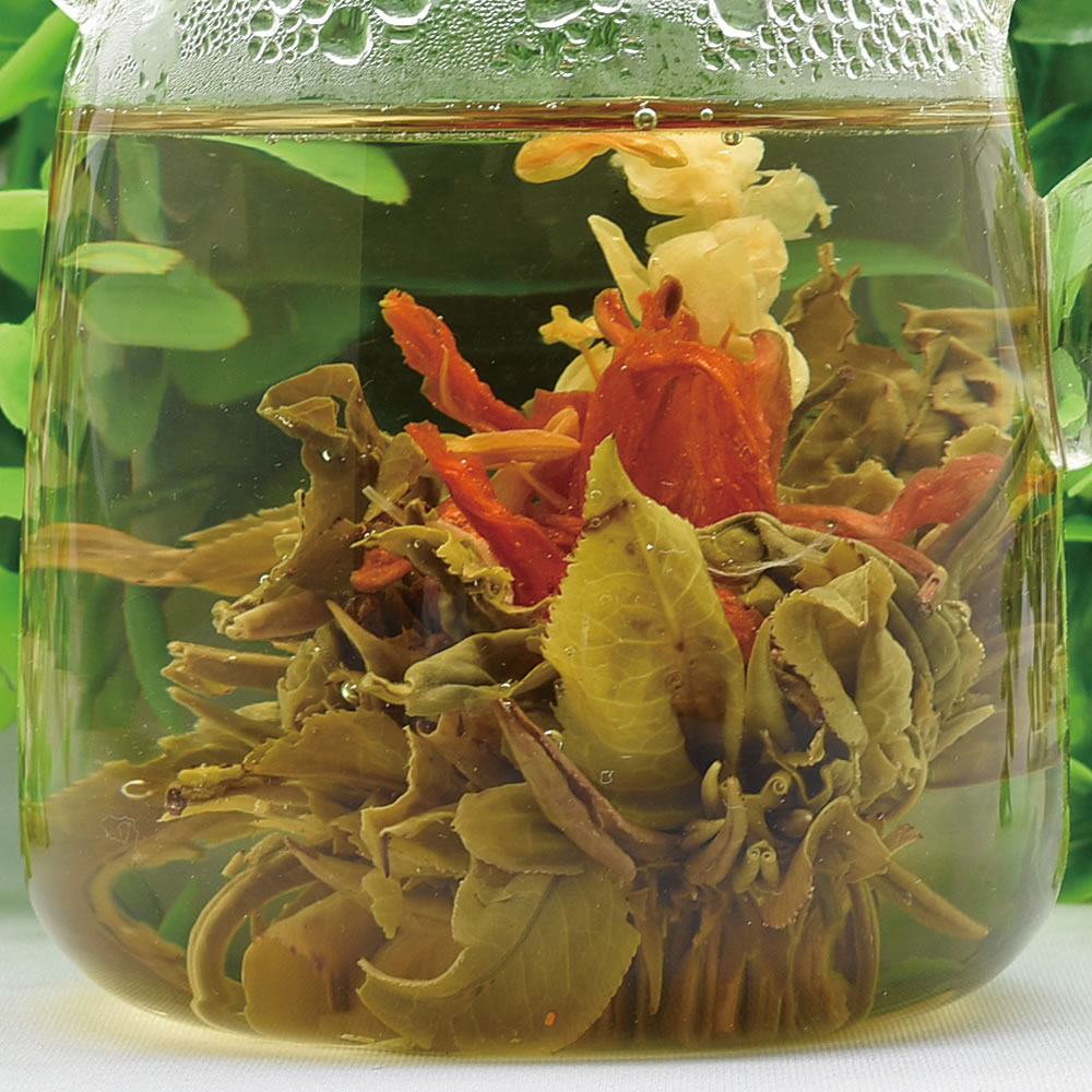 百合仙子(緑茶ベース工芸茶)の商品画像