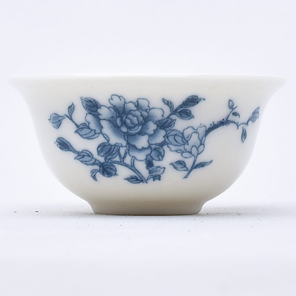 彩杯（富貴牡丹）中国青花茶杯 15ml（満水25ml）のサムネイル