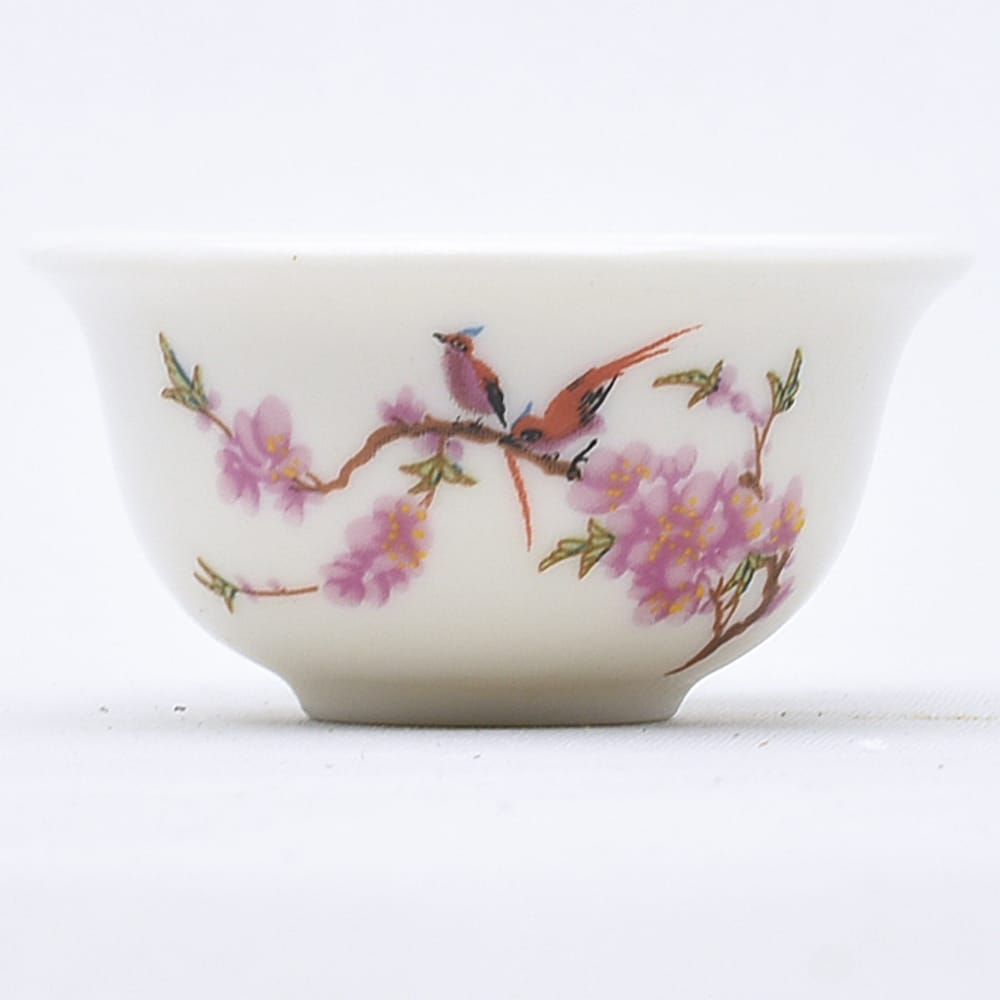 彩杯（水点桃花）中国彩磁茶杯 15ml（満水25ml）のサムネイル