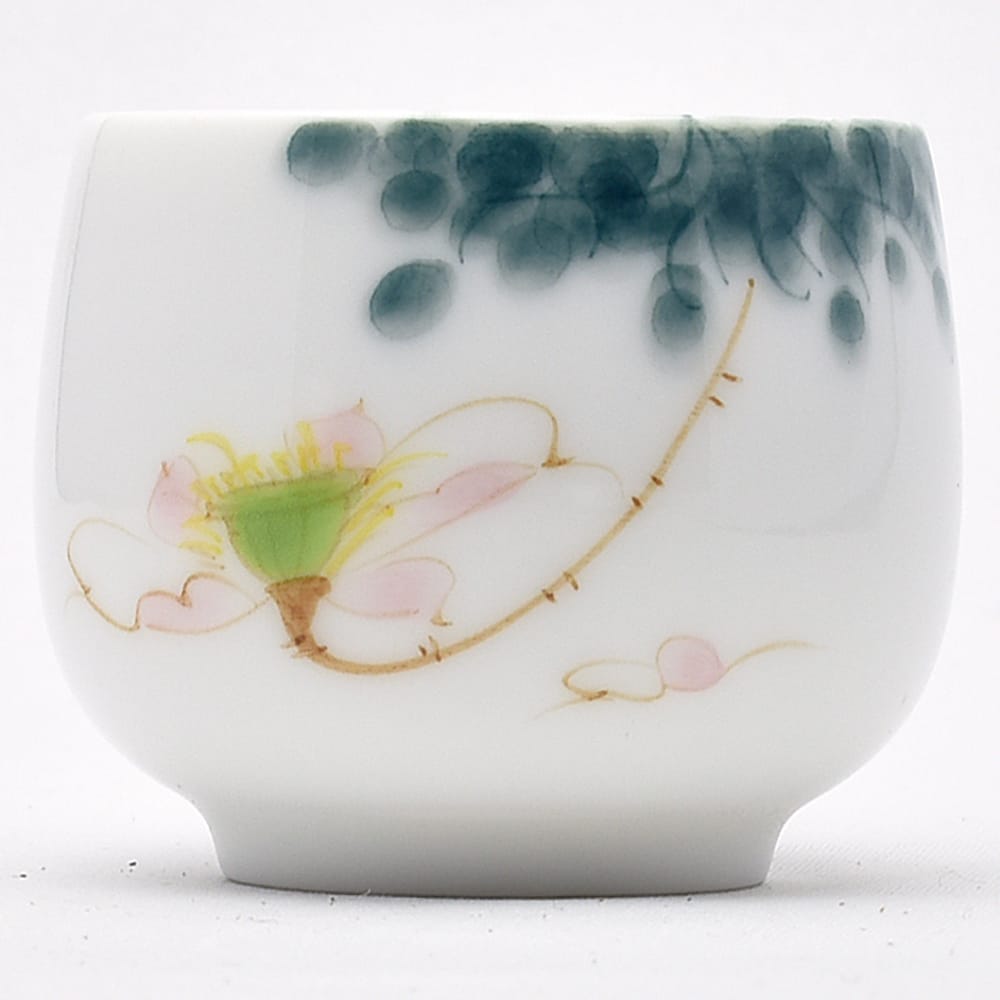 手絵鼓杯（水荷）55ml（満水80ml） 中
