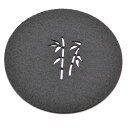竹葉養壺敷 径10cm×厚3mm(中国茶道具コースター)