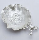 錫茶漉(青蛙)中国茶器の茶漉し
