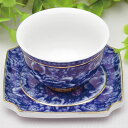 描金繁花 40ml(満水55ml)中国茶器 杯と茶托のセット