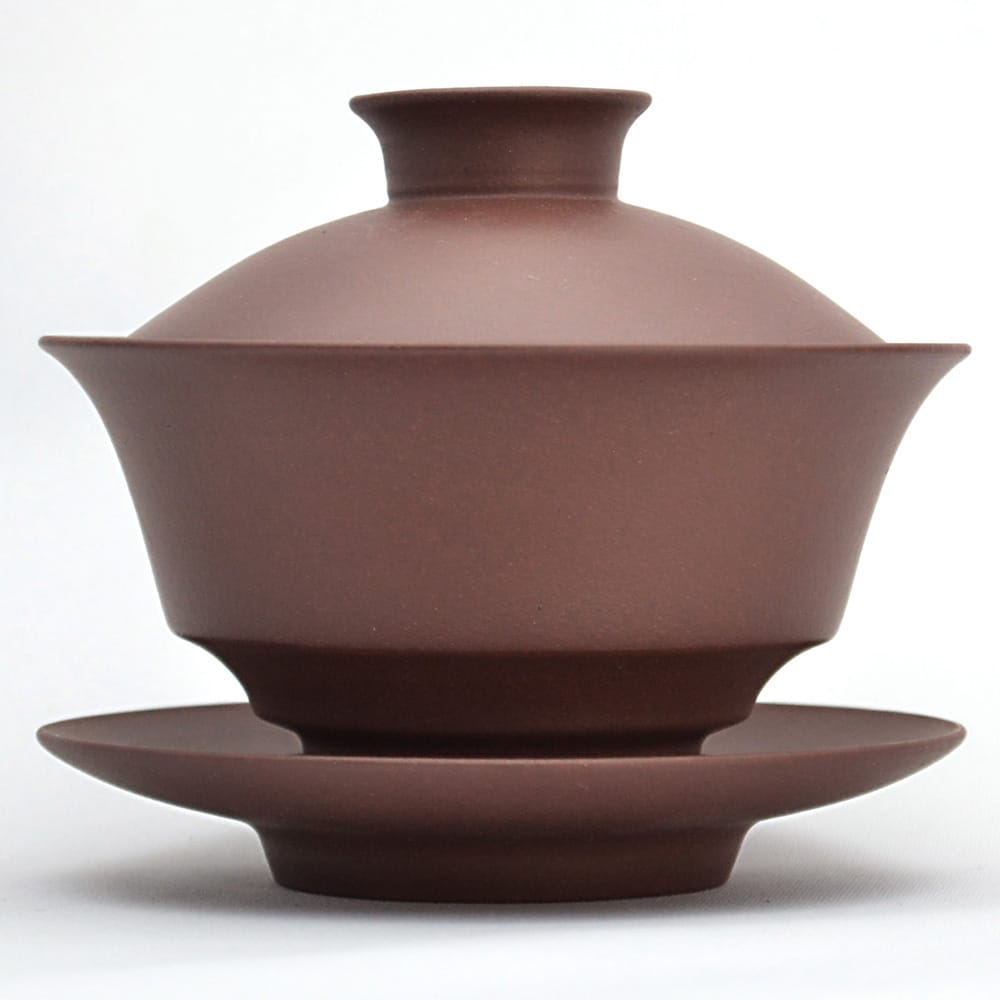 宜興紫砂 蓋碗90ml（満水160ml） (濃茶) その1