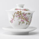 貼花蓋碗(桃花) 140ml(満水190ml)