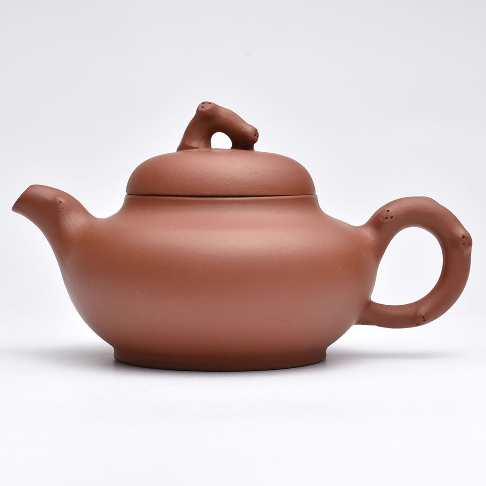 宜興紫砂壺・枝節（徐方梅・赤茶） 200ml