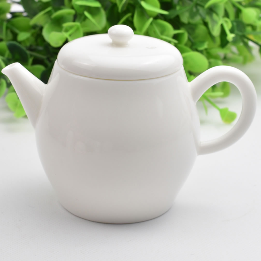 白磁の中国茶壺 急須　雅趣壺 110ml（満水160ml）