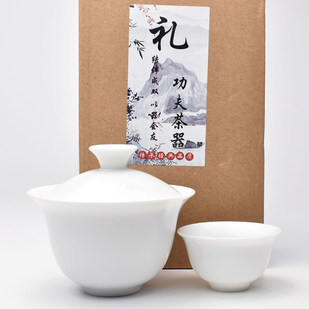 蓋碗四杯セット 蓋碗 80ml（満水120ml）、杯　18ml（満水30ml）