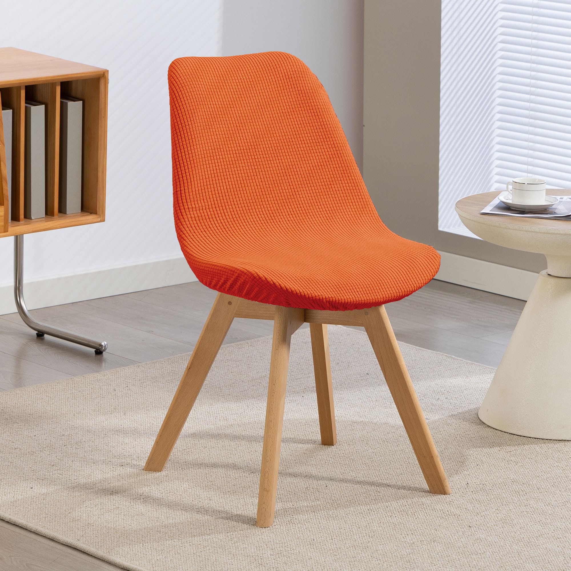 椅子カバー 1枚 2枚 3枚 柔らか肌触り ストレッチ ぴったりフィット 背もたれ 無地 おしゃれ イームズ..