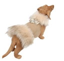 スーザンランシー Susan Lanci Designs Ivory Fox Fur Coat with Big Bow(L/XL)【犬服 小型犬 ウエア セレブ アウター コート】 送料無料 その1