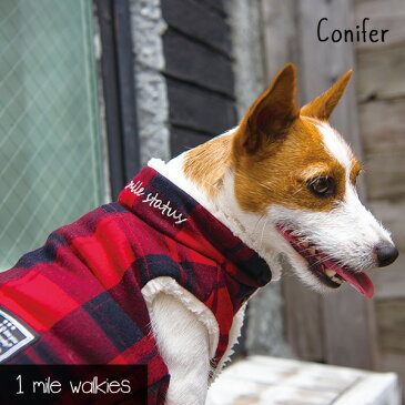 ワンマイルウォーキーズ 1 mile walkies コニファー Conifer Check & Fur Vest【犬服 小型犬 ウエア アウター コート ジャケット カジュアル】