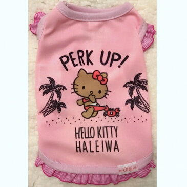 オッティ Otty ×ハローキティ HELLO KITTY×HALEIWA・COOLワンピ【小型犬 ウエア/クール×クール/ クール加工/ 防虫加工/ 犬服 ウエア ワンピース ドレス ひんやり 】