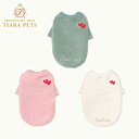きゃんナナ CanNana ハート刺繍袖付きリブトップス 1127【小型犬 犬服 ウエア トップス Tシャツ カットソー セレブ】 送料無料