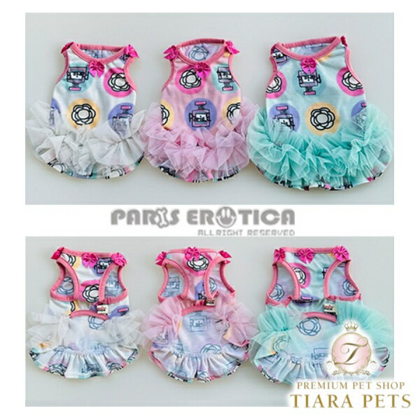パリエロ PARIERO★先行予約★Tulle Frilled Tank【小型犬 犬服 ウエア トップス タンク セレブ】
