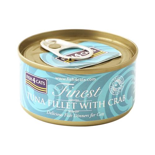 フィッシュ4 キャット FISH4CATS 缶詰「ツナ＆カニ」TUNA FILLET WITH CRAB 70g