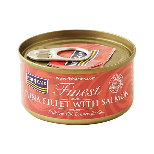 フィッシュ4 キャット FISH4CATS 缶詰「ツナ＆サーモン」TUNA FILLET WITH SALMON 70g