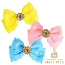 ゴッドピヴァ GODPIVA レースビジューバレッタ【小型犬 犬服 ヘアアクセサリー バレッタ セレブ】