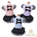 ゴッドピヴァ GODPIVA ガーリーチェックニットワンピース【小型犬 犬服 ワンピース ドレス セレブ】
