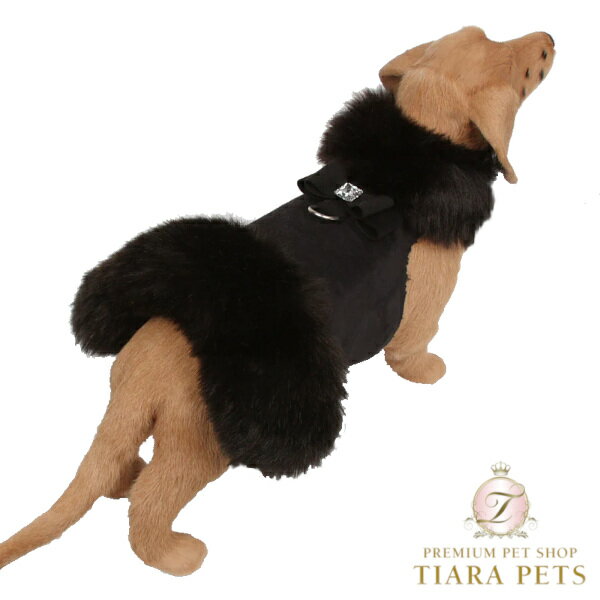 スーザンランシー Susan Lanci DESIGNS Big Bow Black Fox Fur Coat 受注生産【小型犬 犬用 ハーネス コート セレブ...