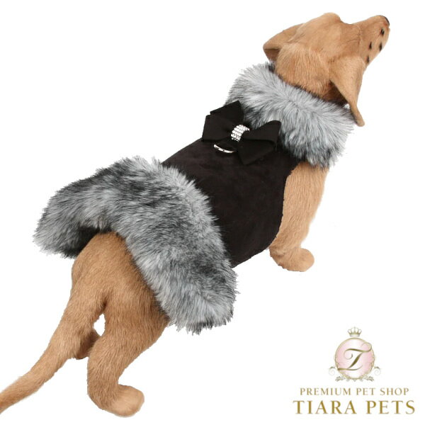 スーザンランシー Susan Lanci DESIGNS Nouveau Bow Black Tip Silver Fox Fur Coat 受注生産【小型犬 ...