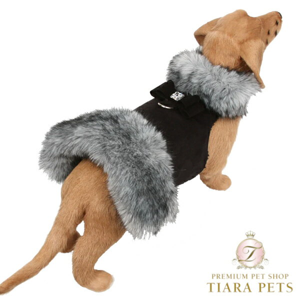 スーザンランシー Susan Lanci DESIGNS Big Bow Black Tip Silver Fox Fur Coat 受注生産【小型犬 犬用 ハ...