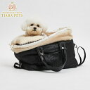 楽天TIARA PETSルイスドッグ louisdog Genius Black Studio Bag w/ Beige Inner Bag【小型犬 犬用 ペット キャリーバッグ セレブ】送料無料