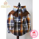 楽天TIARA PETSプエルト PUERTO スナップウエスタンネル（KH）（1/1h/2/2h/3）【小型犬 犬服 ウエア トップス シャツ セレブ】 送料無料