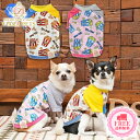 【0のつく日はポイント5倍!!&各種クーポン発行中!!】ディーズチャット D's CHAT ポップコーン柄メッシュTシャツ(XL/XXL)【小型犬 犬服 ウエア...